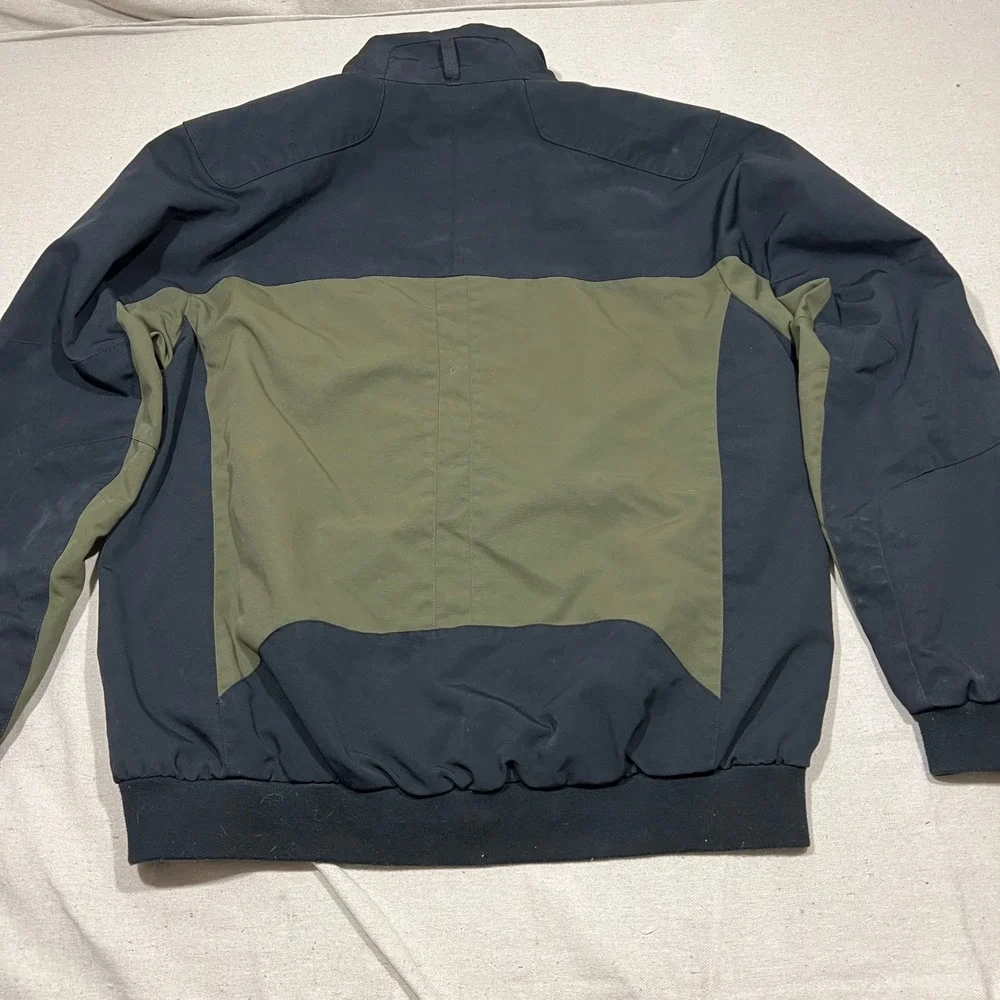 RLX Ralph Lauren Men Colorblock Full Zip‎ Jacket Black Olive Green XL